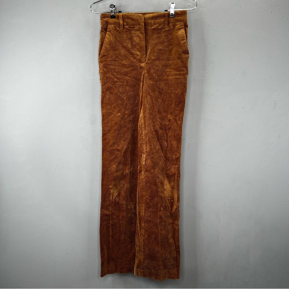 H&M Corduroy Pants Brown Size 2 Faux Back Pockets